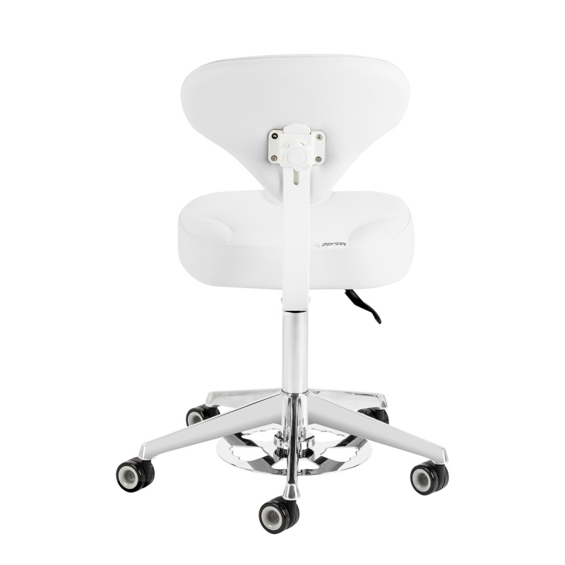 Taboret kosmetyczny Azzurro 156-F bump-up śnieżnobiały 2