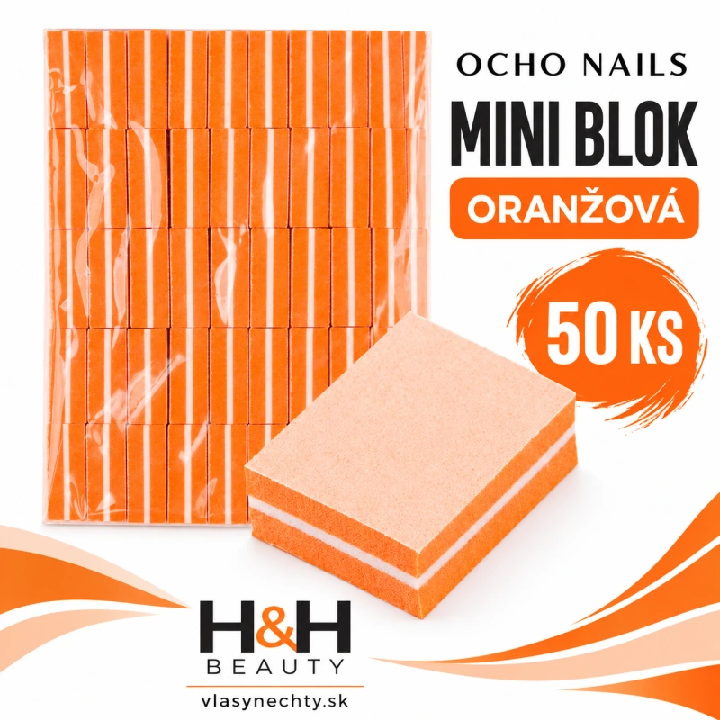 Ocho Nails Mini blok oranžová 50 ks prc