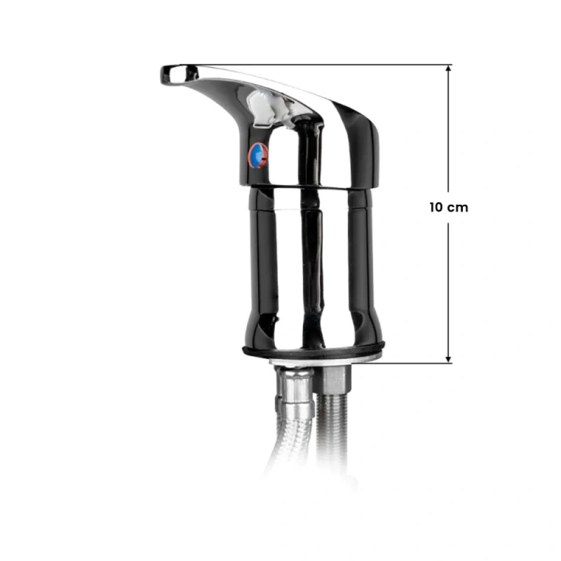 BATÉRIA KADERNÍCKEHO UMÝVACIEHO BOXU CHROM S01 - Dĺžka hadice 73 cm 3