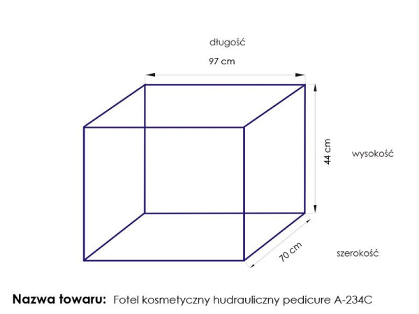 Fotel kosmetyczny hydrauliczny A 234C pedi biały 7