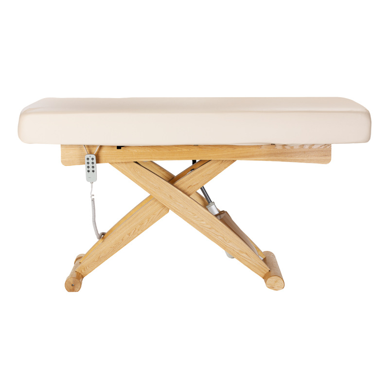 Leżanka SPA Sillon Siesta kremowa z jasnobrązową podstawą 5