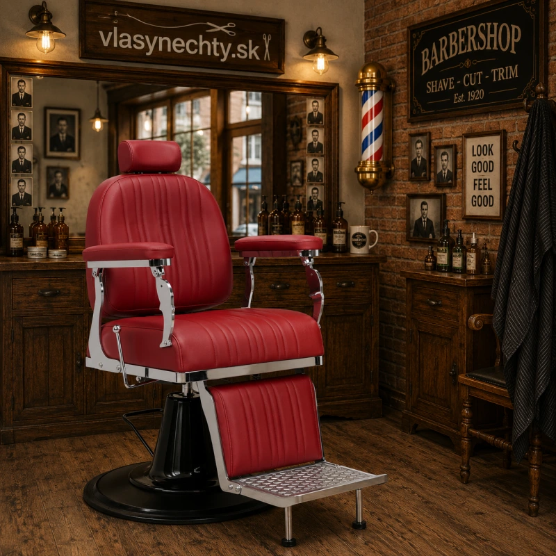 BARBERSKE KRESLO GABBIANO ELIAS ČERVENÉ