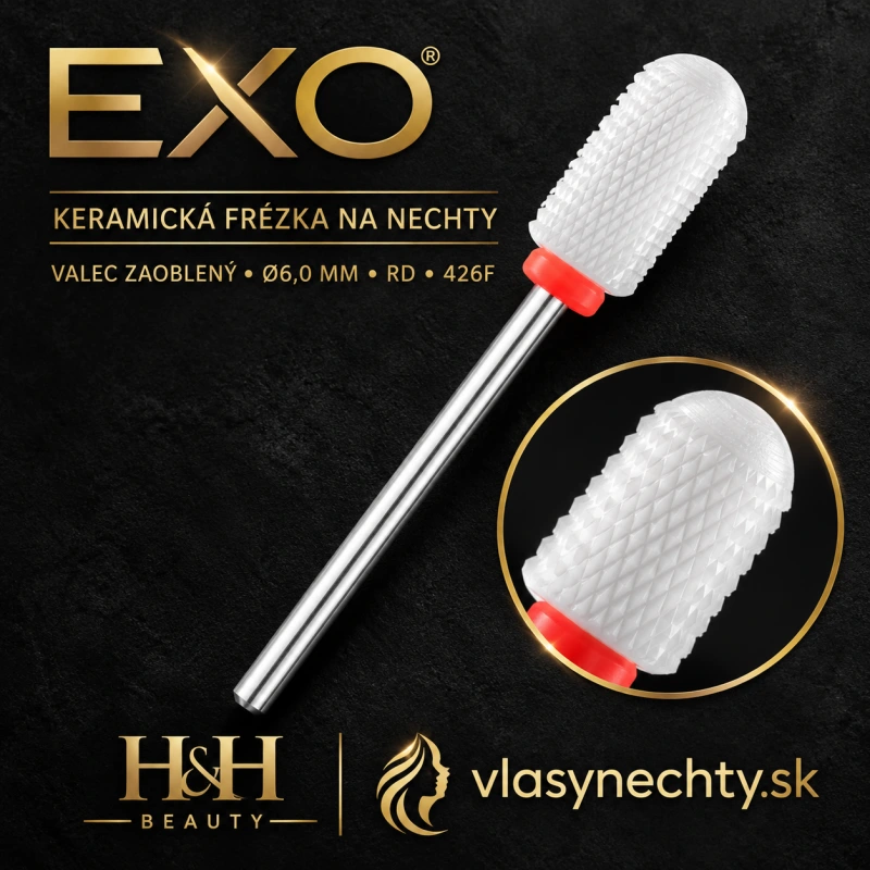 EXO KERAMICKÁ FRÉZKA NA NECHTY VALEC ZAOBLENÝ Ø6,0MM RD /426F