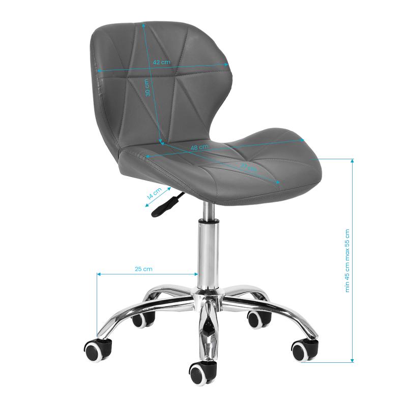 Taboret kosmetyczny QS-06 szary 7