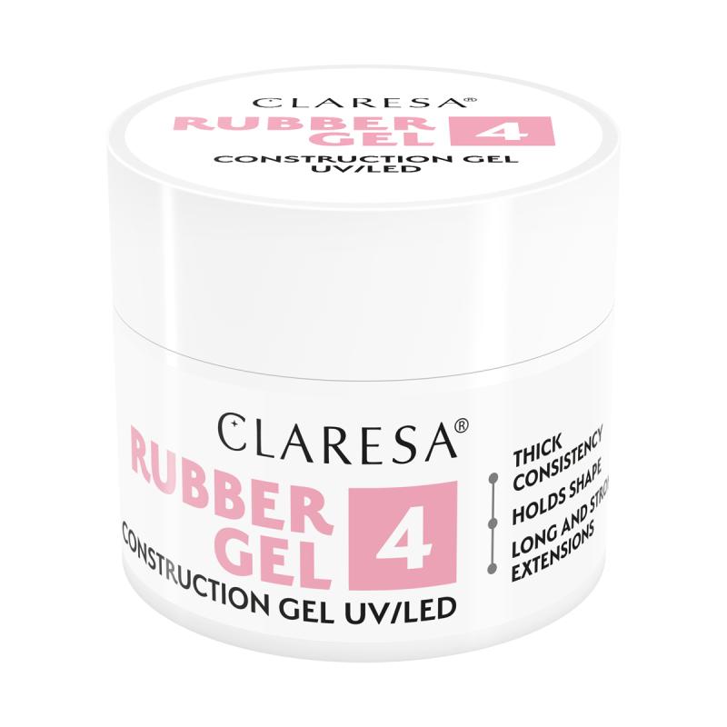 CLARESA STAVEBNÝ GÉL NA NECHTY Rubber gel 4 90g