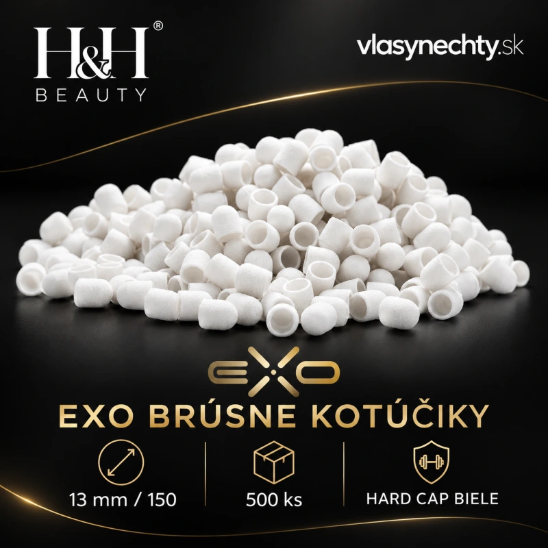 EXO BRÚSNE KOTÚČIKY 13mm/150 500 KS. HARD CAP BIELE