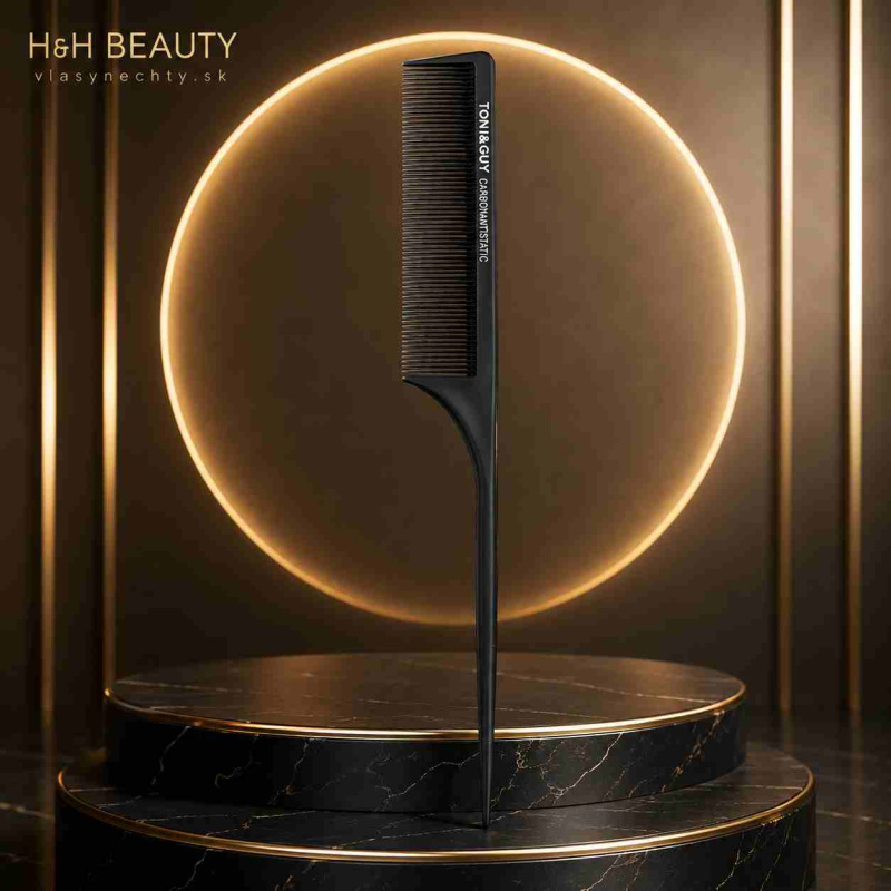 KADERNÍCKY HREBEŇ NA VLASY TONI&GUY CARBON ANTISTATIC 06600