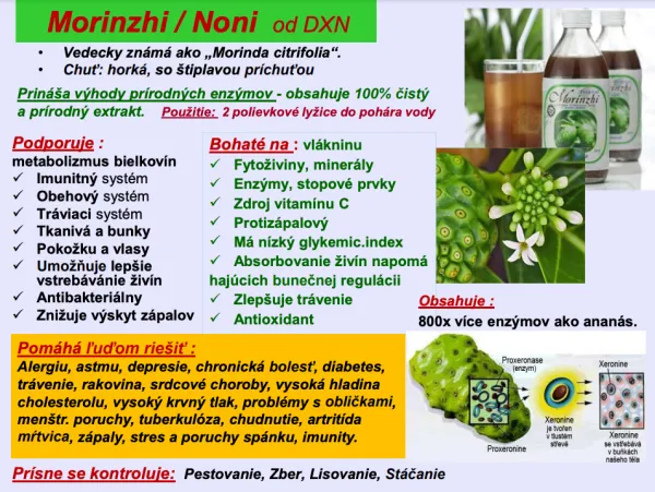 DXN Morinzhi (700 ml) prírodný nápoj špeciálne pripravený z ovocia Noni
