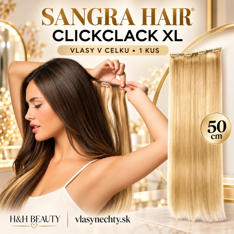 Sangra Hair ClickClack XL vlasy v celku 1 kus, 50 cm