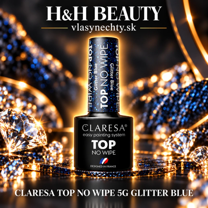 CLARESA TOP NO WIPE 5G GLITTER BLUE