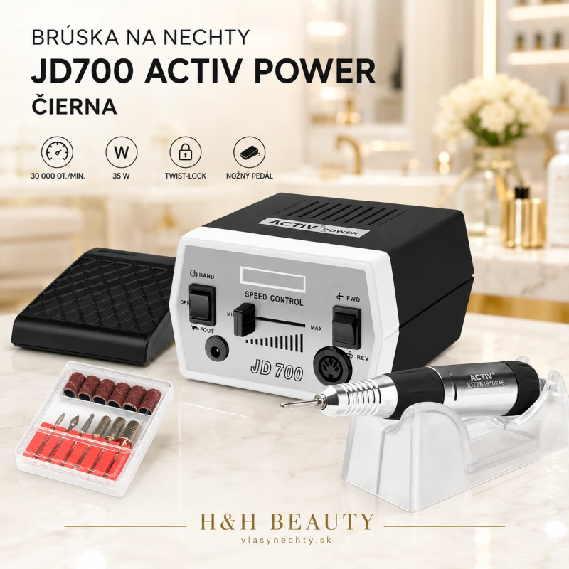 BRÚSKA NA NECHTY JD700 ACTIV POWER ČIERNÁ 35W