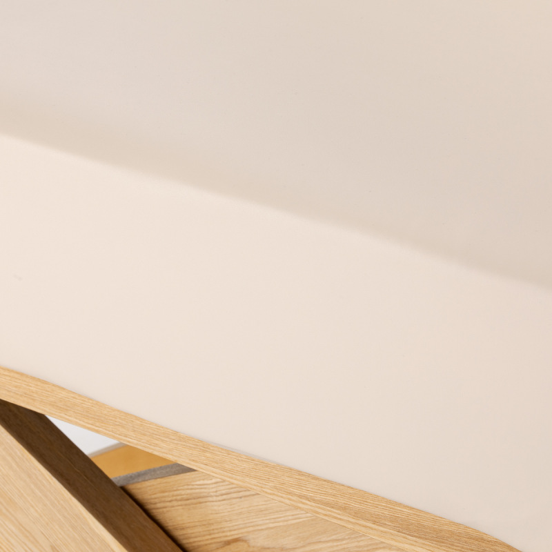 Leżanka SPA Sillon Siesta kremowa z jasnobrązową podstawą 17