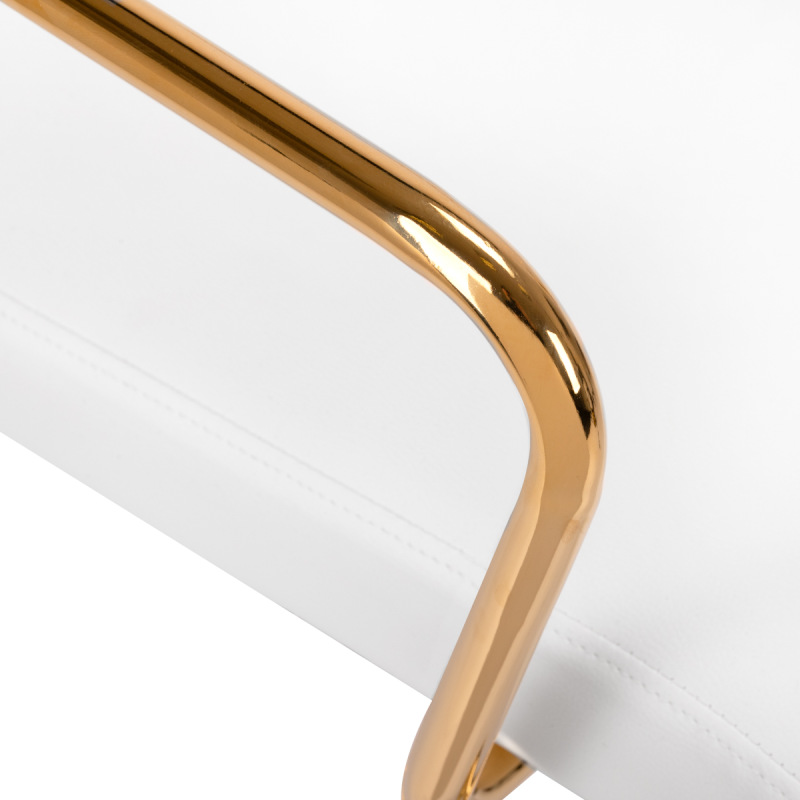 Krzesło kosmetyczne QS-OF211G złoto białe 4