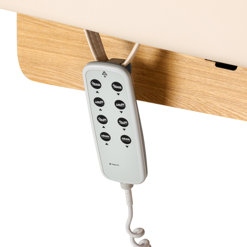 Leżanka SPA Sillon Siesta kremowa z jasnobrązową podstawą 6