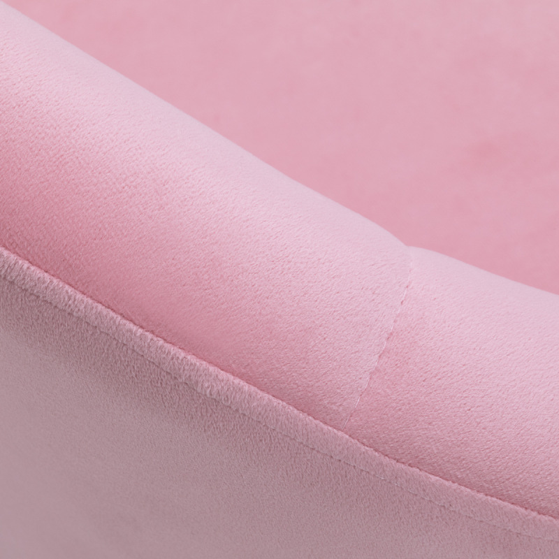 4Rico fotel obrotowy QS-BL12G aksamit różowe 6