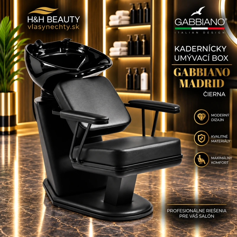 KADERNÍCKY UMÝVACÍ BOX GABBIANO Madrid čierna