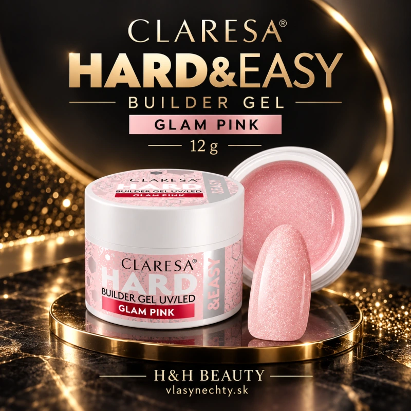 CLARESA HARD&EASY BUILDER GEL GLAM PINK 12g