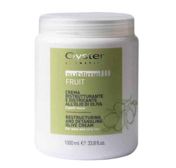 OYSTER Maska olivová 1000 ml, pre vlnité, kučeravé-zamotané vlasy 1