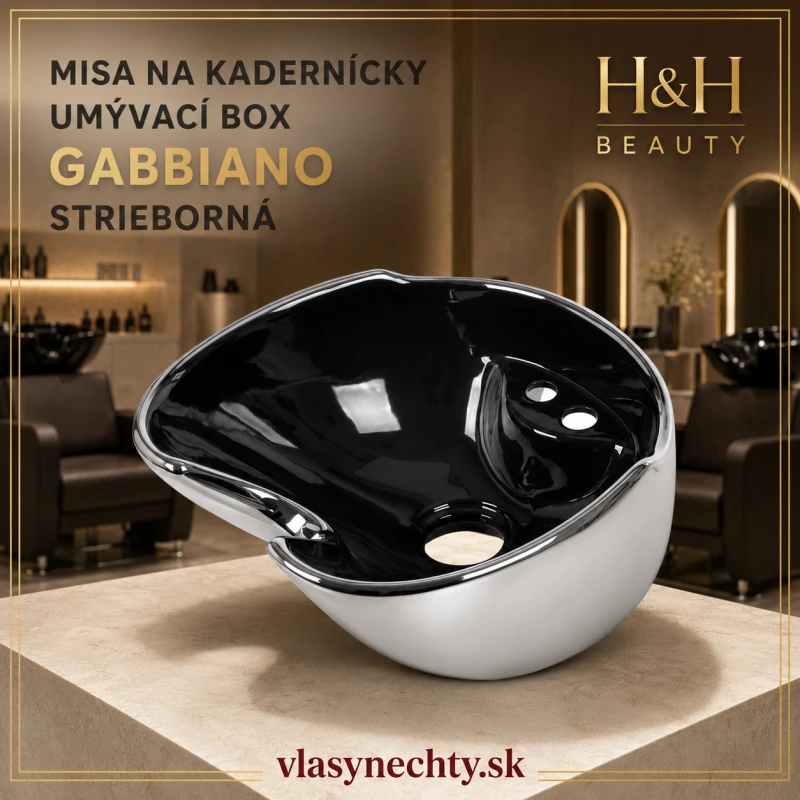 MISA NA KADERNÍCKY UMÝVACÍ BOX GABBIANO STRIEBORNÁ