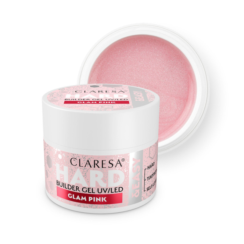 CLARESA HARD&EASY BUILDER GEL GLAM PINK 45g 5