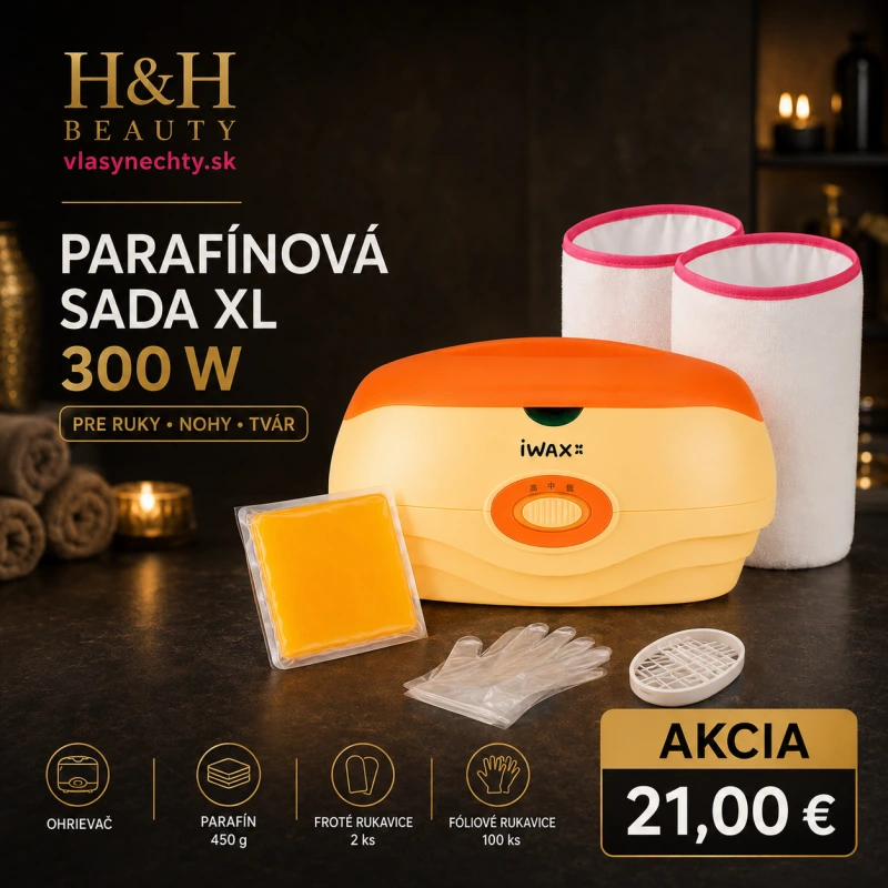 PARAFÍNOVA SADA XL 300W, Froté rukavice 2x, parafin 450 g, Fóliové rukavice 100 ks
