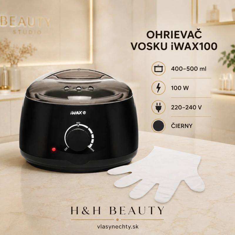 OHRIEVAČ DEPILAČNÉHO VOSKU V PLECHOVKE iWAX 100 ČIERNY