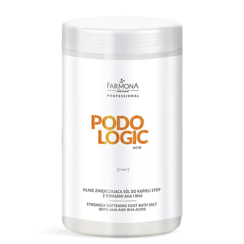 FARMONA PODOLOGIC ACID Silne zmäkčujúca soľ do kúpeľa na nohy s kyselinami AHA a BHA 1500g 1