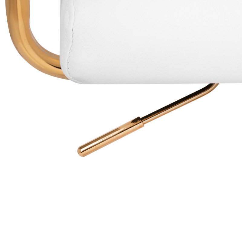 Krzesło kosmetyczne QS-OF211G złoto białe 5