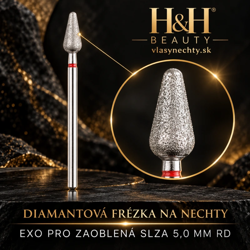DIAMANTOVÁ FRÉZKA NA NECHTY EXO PRO ZAOBLENÁ SLZA 5,0MM RD