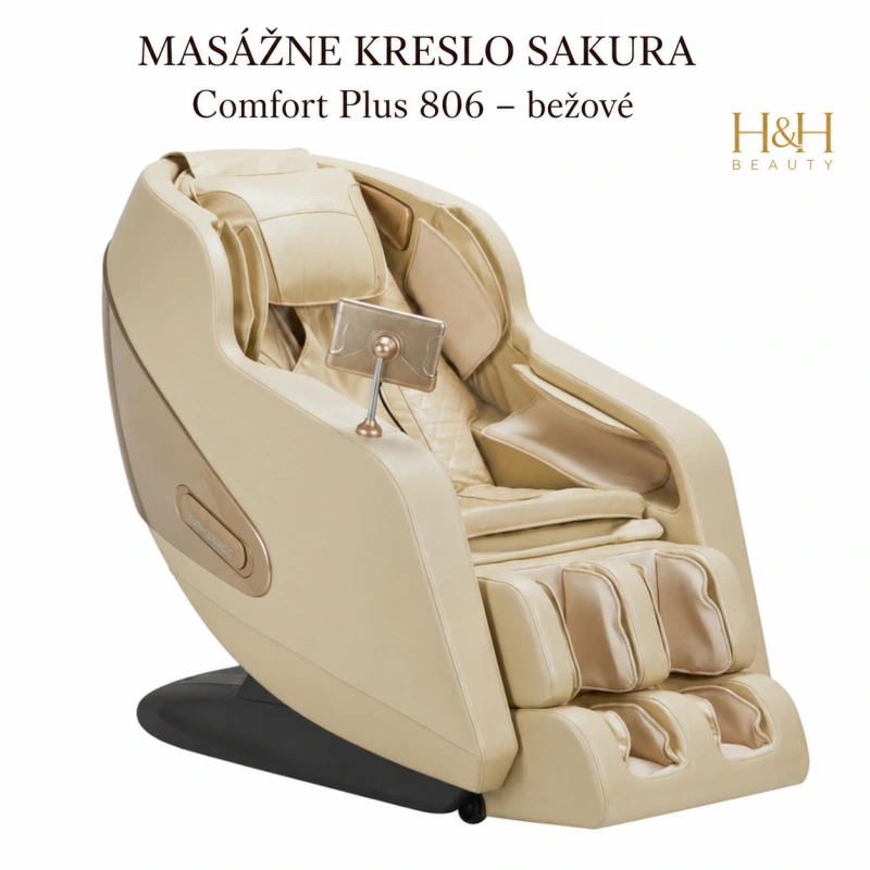 MASÁŽNE KRESLO SAKURA Comfort Plus 806 bežové 18