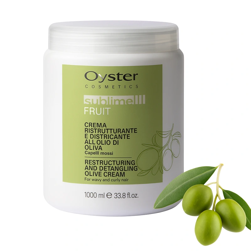 OYSTER Maska olivová 1000 ml, pre vlnité, kučeravé-zamotané vlasy