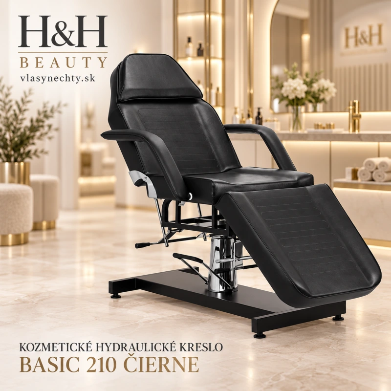 KOZMETICKÉ HYDRAULICKÉ KRESLO Basic 210 čierne