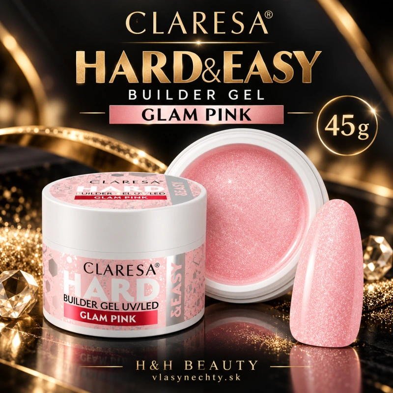 CLARESA HARD&EASY BUILDER GEL GLAM PINK 45g