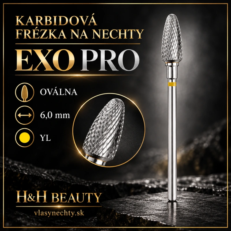 KARBIDOVÁ FRÉZKA NA NECHTY EXO PRO OVALNÁ 6,0MM YL