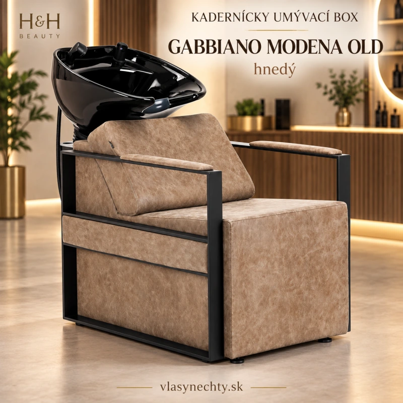 KADERNÍCKY UMÝVACÍ BOX GABBIANO Modena old hnedý