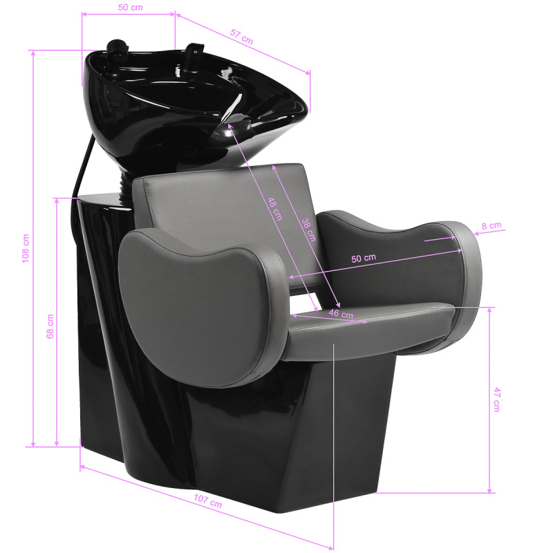 KADERNÍCKY UMÝVACÍ BOX GABBIANO Sewilla čierny 9