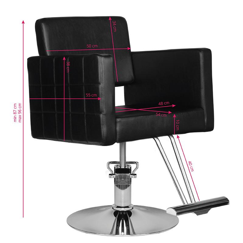 KADERNÍCKE KRESLO HAIR SYSTEM HS33 ČIERNE 6