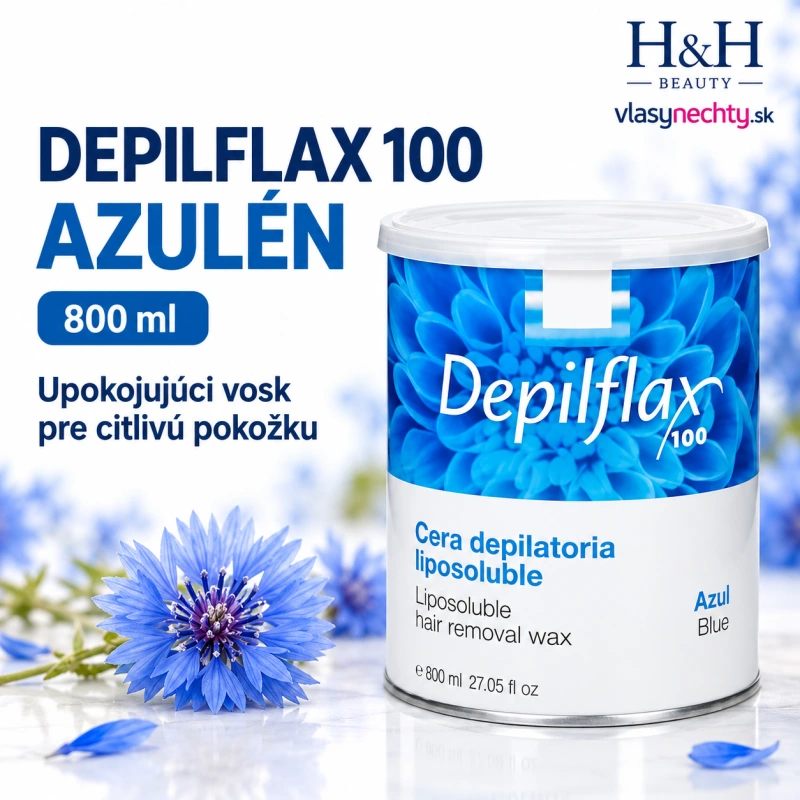 DEPILAČNÝ VOSK DEPILFLAX 800ML AZULÉN