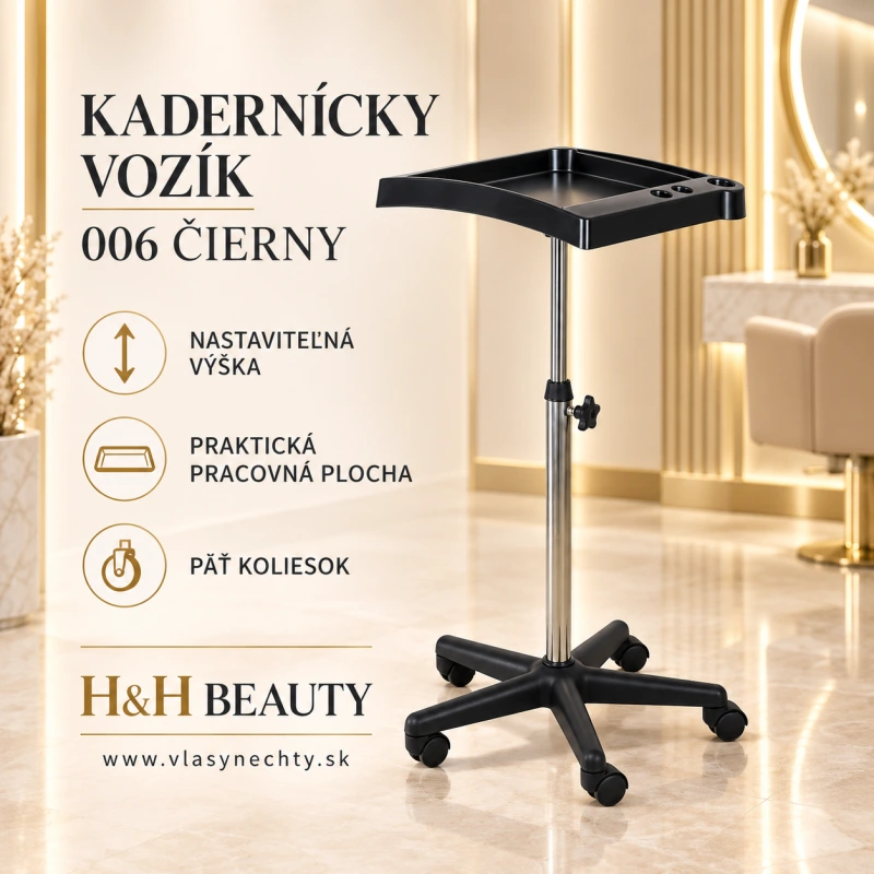 KADERNÍCKY VOZÍK 006 ČIERNY