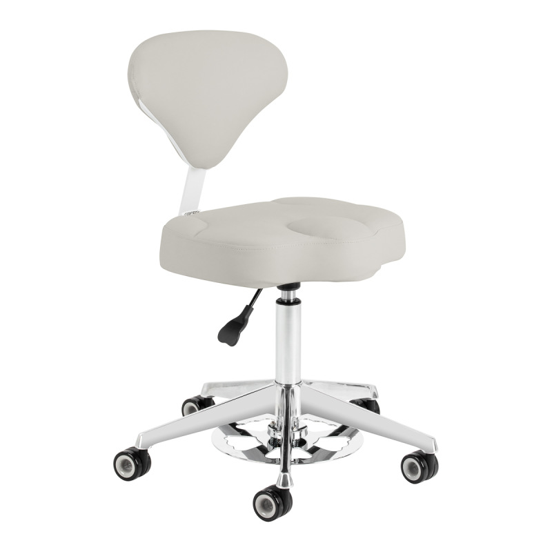 Taboret kosmetyczny Azzurro 156-F bump-up szary