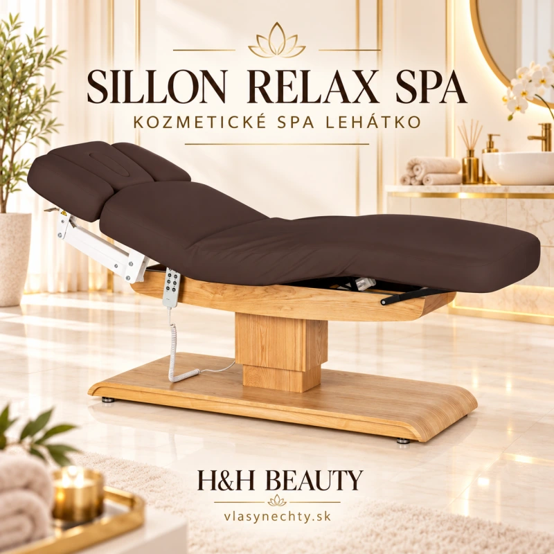 KOZMETICKÉ SPA LEHÁTKO Sillon Relax SPA, tmavohnedé s svetlo hnedou základňou