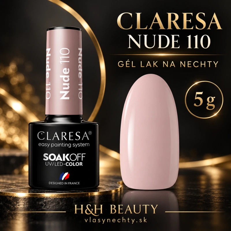CLARESA GÉL LAK NA NECHTY NUDE 110 - 5g