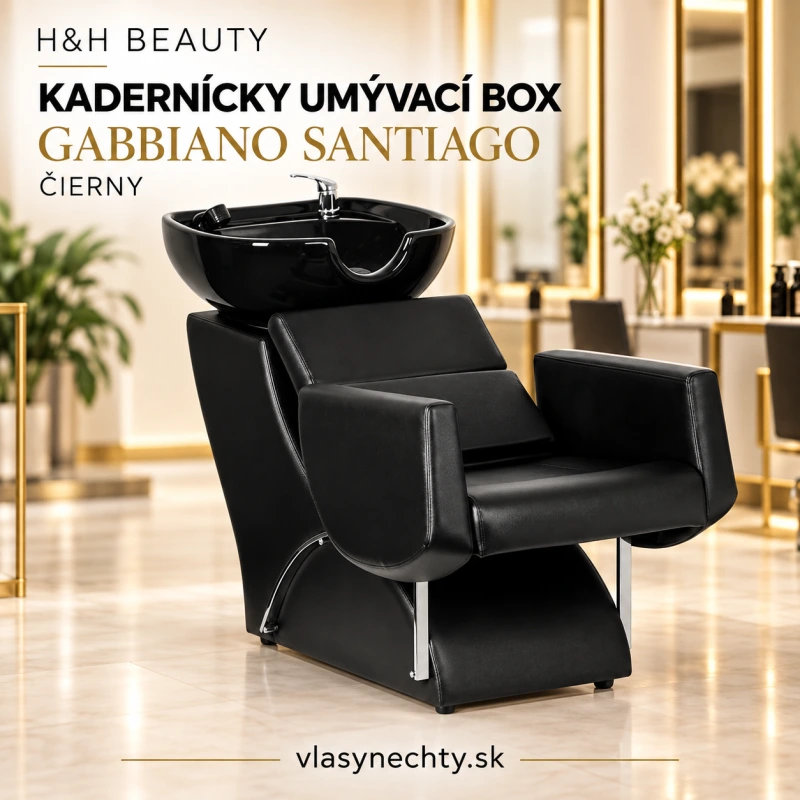 KADERNÍCKY UMÝVACÍ BOX GABBIANO SANTIAGO ČIERNY