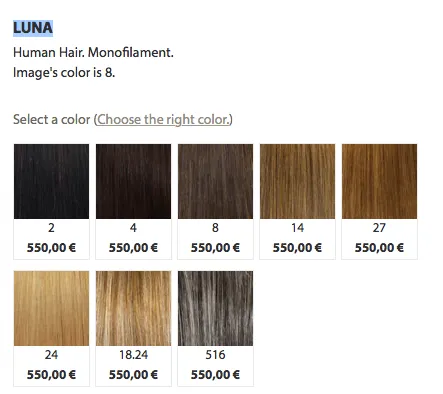 Sangra Hair parochňa LUNA prírodný vlas 69gr 3