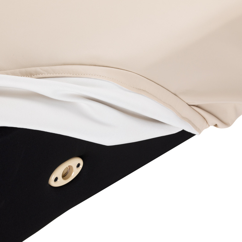 Leżanka SPA Sillon Siesta kremowa z jasnobrązową podstawą 13