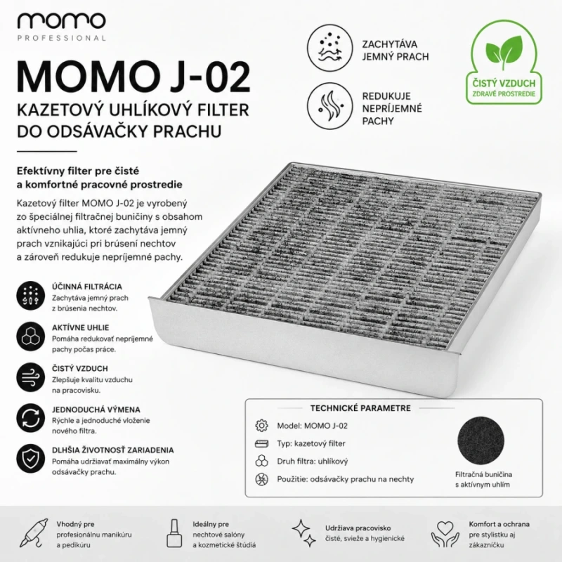 MOMO J-02 – Kazetový uhlíkový filter do odsávačky prachu 3