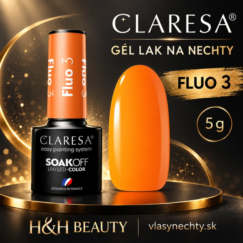 CLARESA GÉL LAK NA NECHTY FLUO 3 - 5g