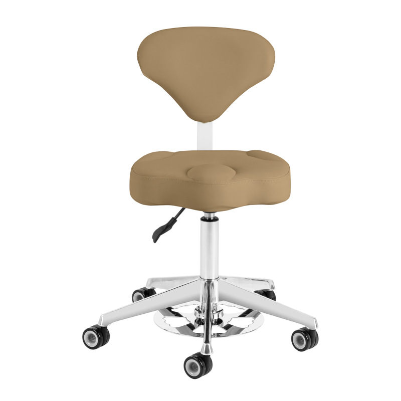 Taboret kosmetyczny Azzurro 156-F bump-up beżowy (jasna kawa) 1
