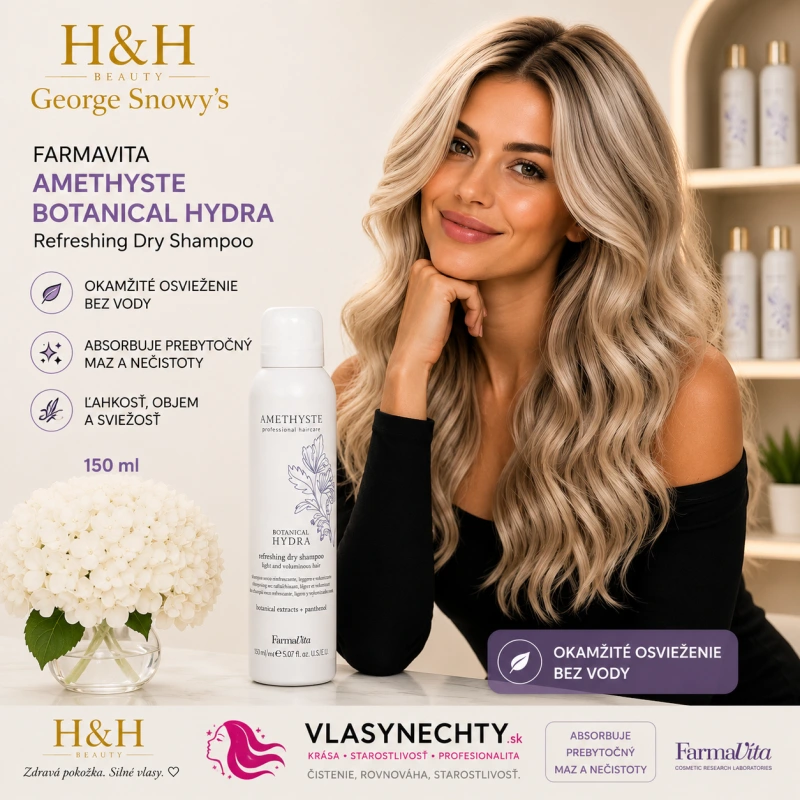 Farmavita AMETHYSTE BOTANICAL HYDRA Refreshing Dry Shampoo 150ml