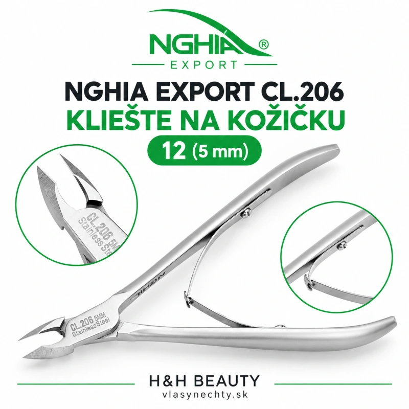 NGHIA EXPORT KLIEŠTE na kožičku CL.206 12 ( 5MM )